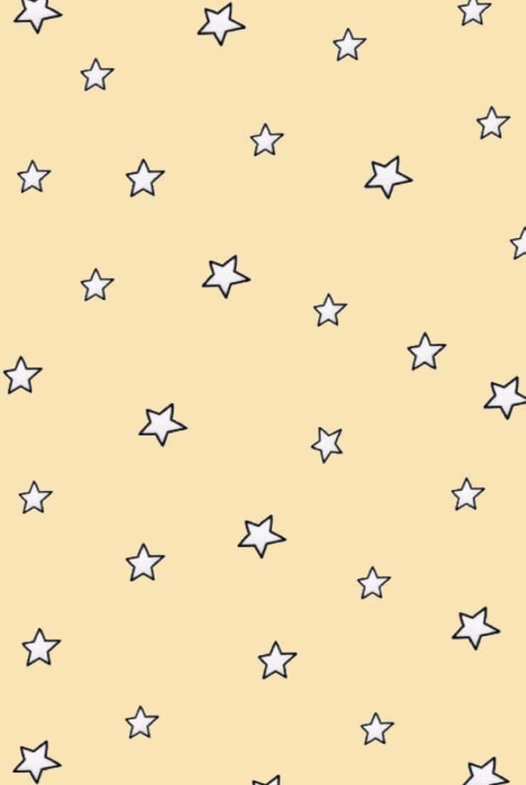 黃色背景配白色星星圖案