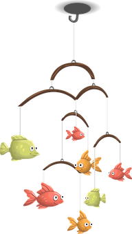 魚型移動燈飾 壁紙