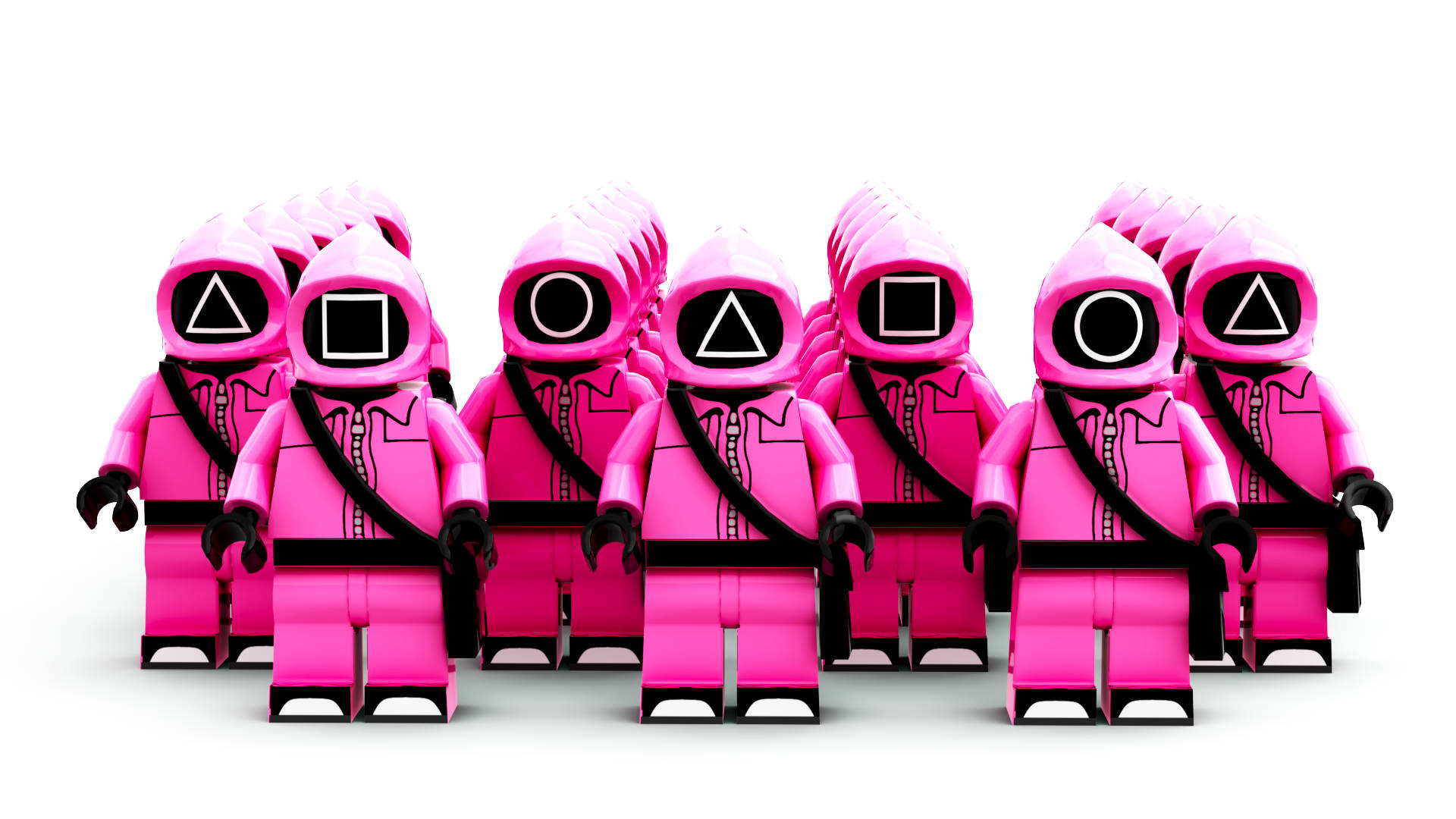 粉紅色 LEGO 風格人偶，帽子上有 PlayStation 控制器符號。
