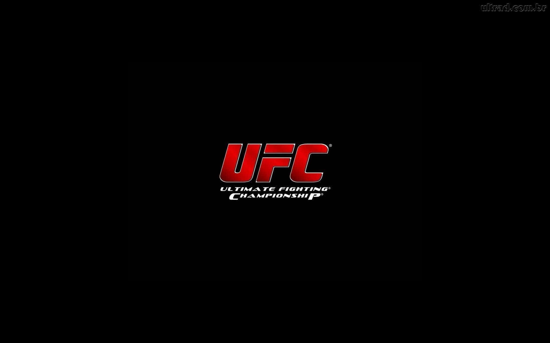 UFC 桌布 壁紙 — 鮮紅色UFC標誌居中於純黑色背景上，下方有白色文字。