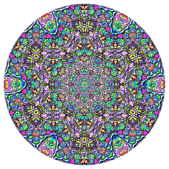 鮮艷迷幻曼陀羅藝術