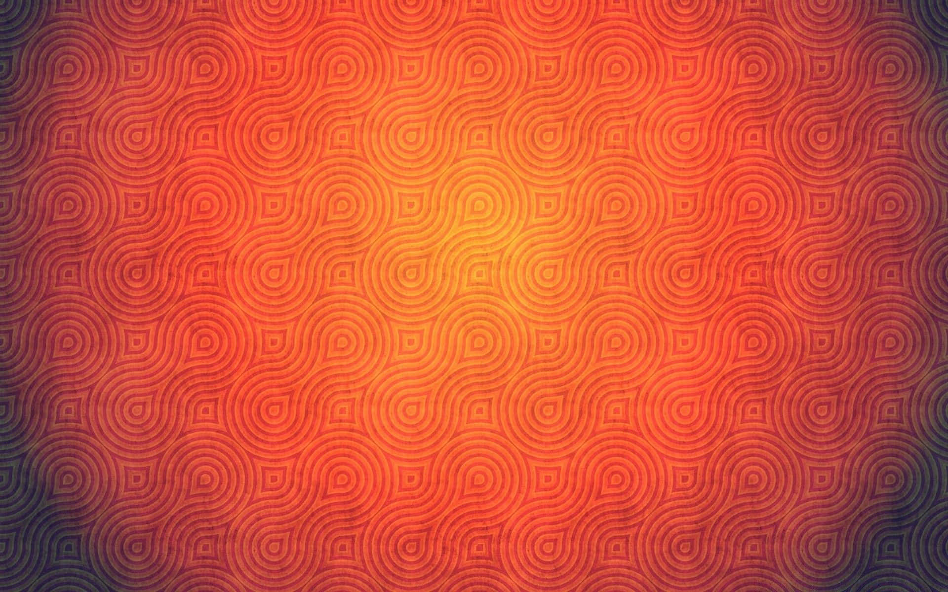 抽象數位藝術，帶有橙色漸變和重複的圓形圖案。