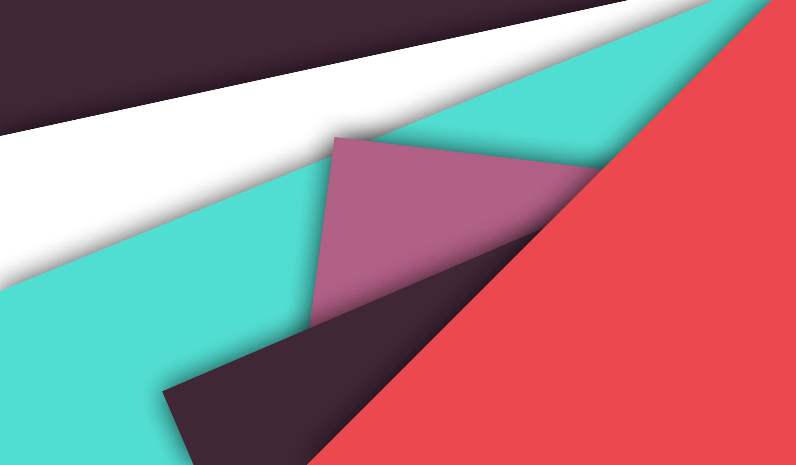 Minimalist Colorful 桌布 壁紙 — 鮮豔的幾何形狀以大膽的顏色對角重疊，創造出現代抽象構圖。
