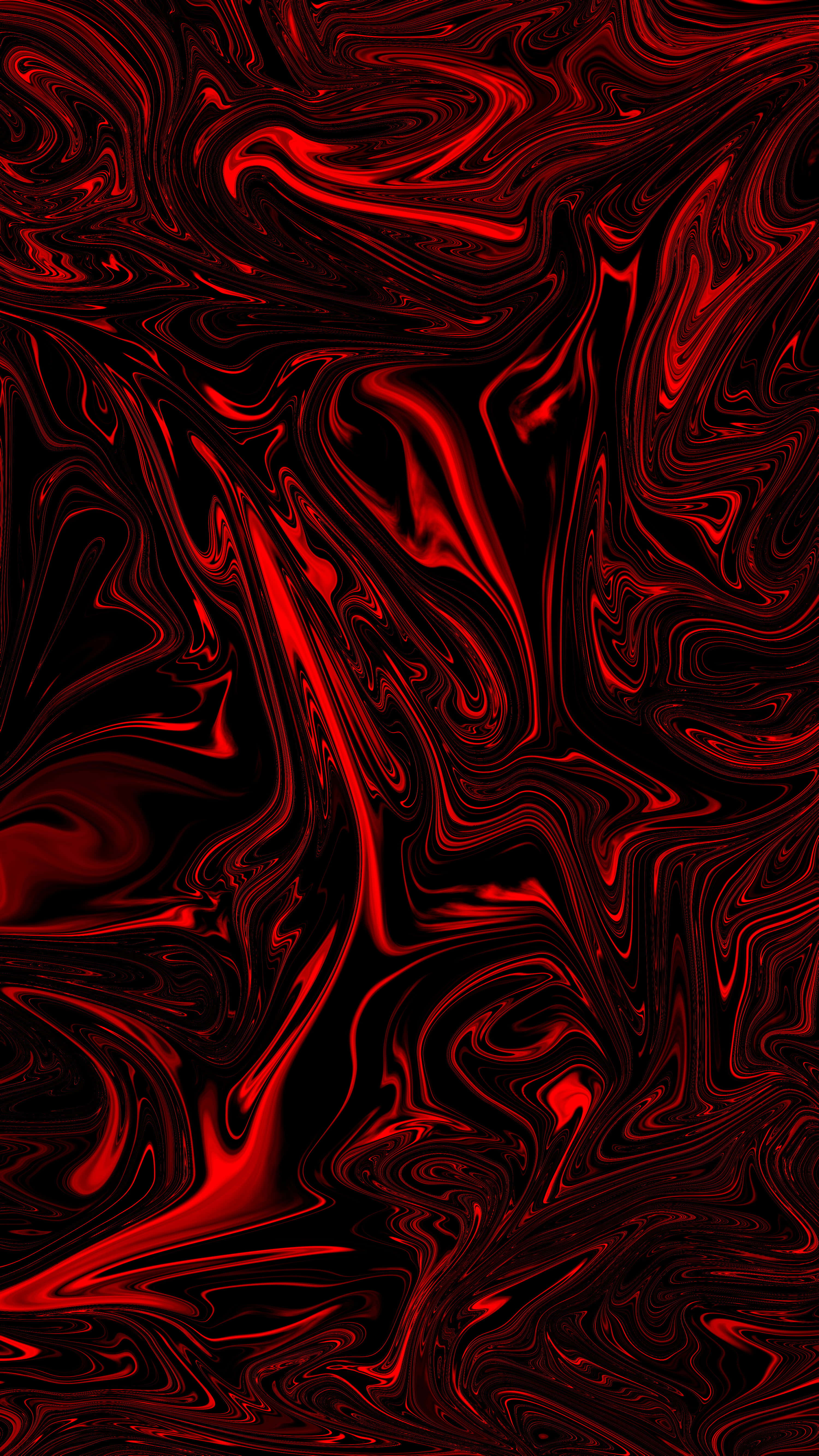 Liquid 桌布 壁紙 — 鮮豔的深紅色液體在深黑色背景上動態旋轉，營造出強烈的抽象動感。