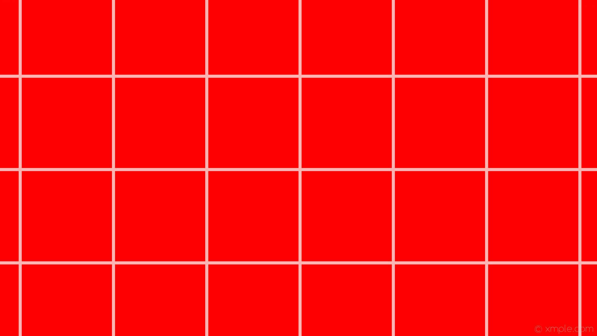 Pastel Red Aesthetic 桌布 壁紙 — 鮮豔的紅色背景由清晰的白色網格線分割，形成均勻的正方形。
