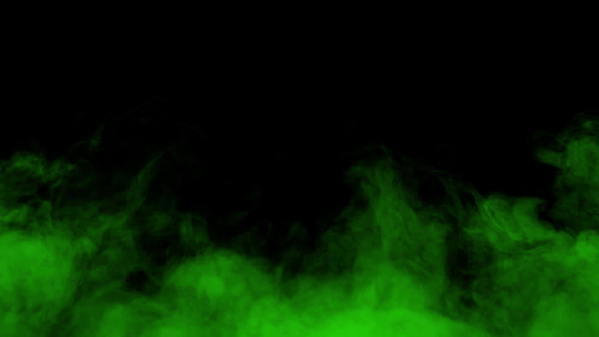 toxic 桌布 壁紙 — 鮮豔的綠色煙霧在漆黑的背景上翻騰，營造出詭異而神秘的氛圍。