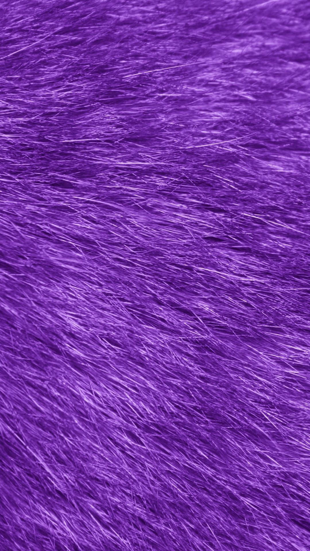 Purple Faux Fur 桌布 壁紙 — 鮮豔紫色合成毛皮的近距離特寫，細絲在柔和紋理圖案中捕捉光線。