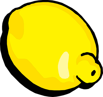 鮮黃檸檬插圖 壁紙