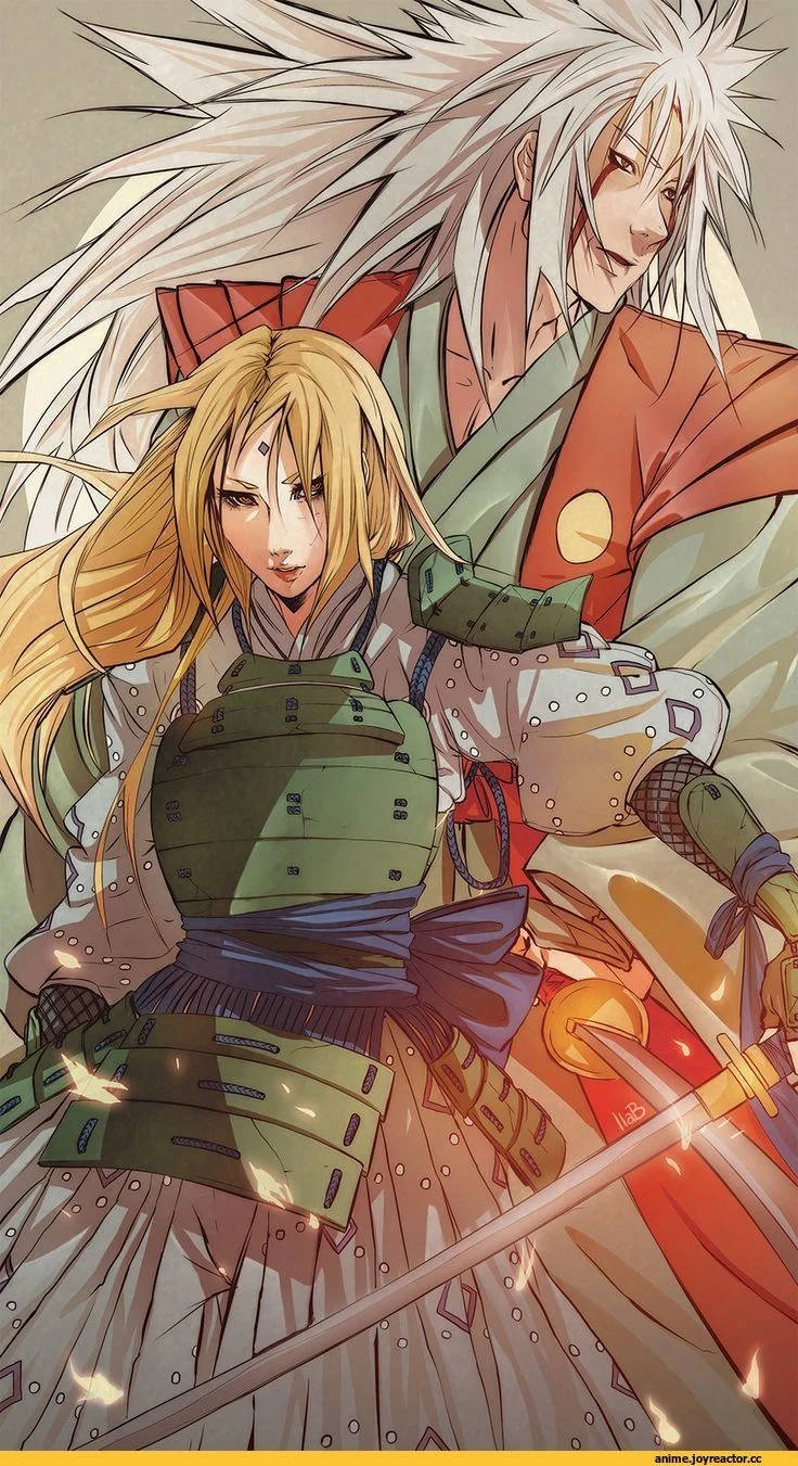 兩位身穿盔甲的動漫武士戰士手持劍準備戰鬥。