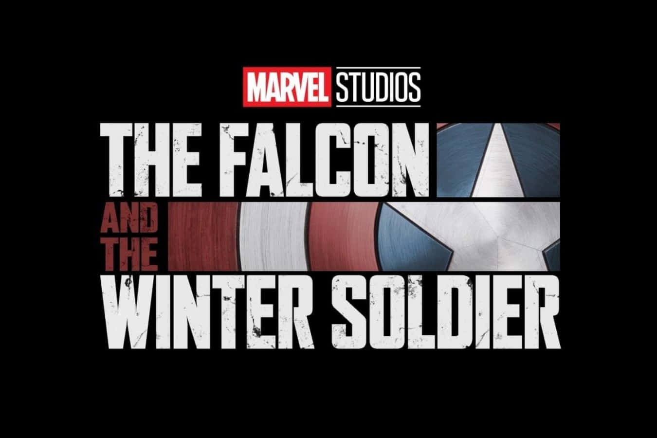 Marvel Studios 為《獵鷹與酷寒戰士》製作的標題卡，附有盾牌碎片。