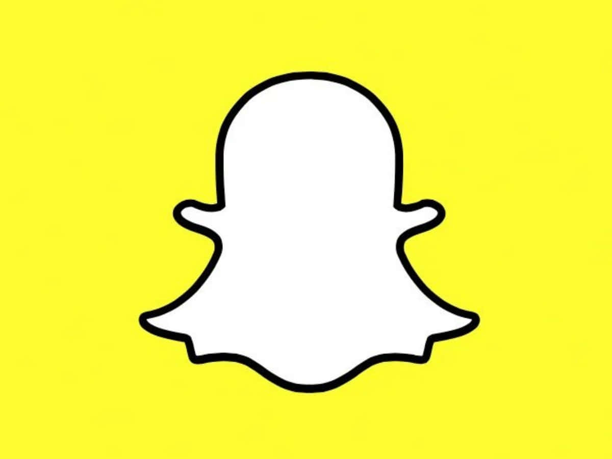 黃色背景上的Snapchat鬼魂標誌