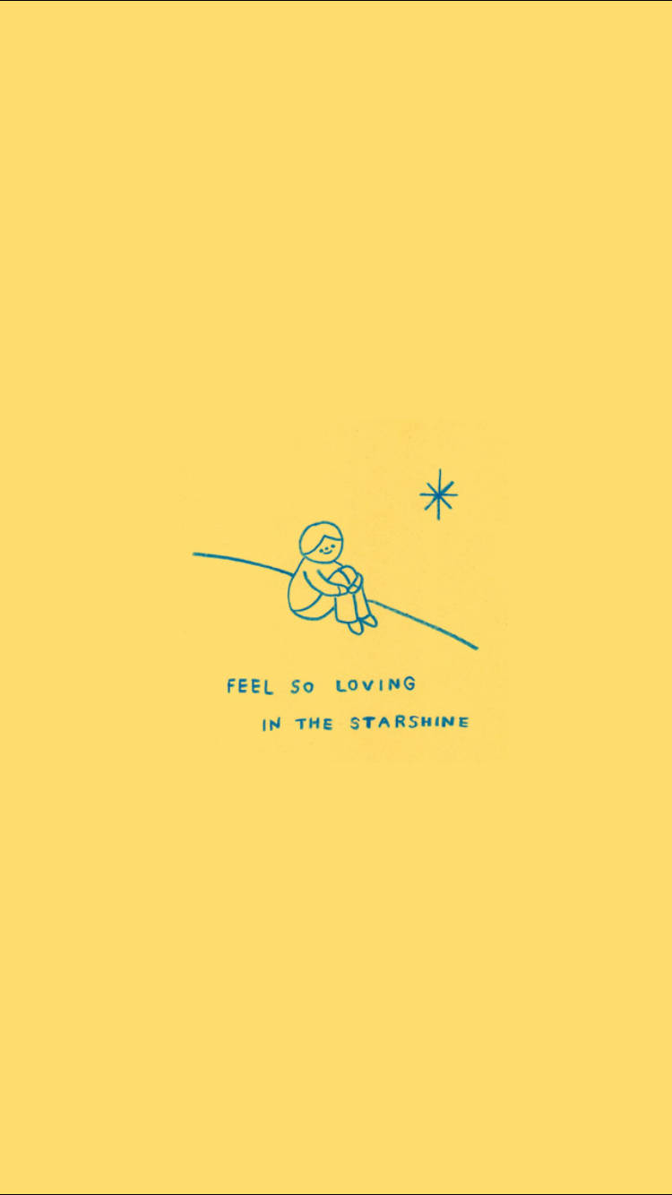 一個人在星星下的電線上坐著，文字為 feel so loving in the starshine。