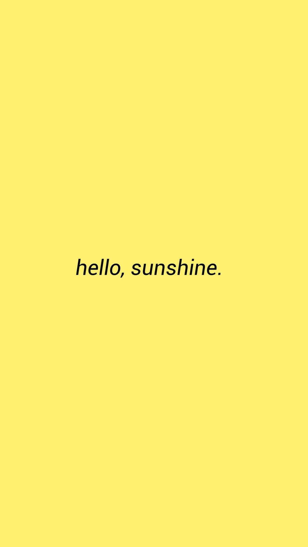 黃色背景，中央有文字 hello sunshine