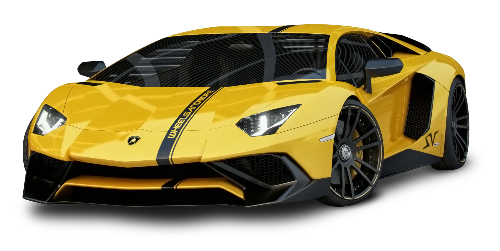 黃色蘭博基尼Aventador S V 壁紙