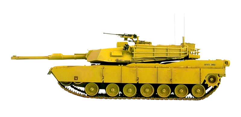 黃色軍用坦克側面圖 壁紙