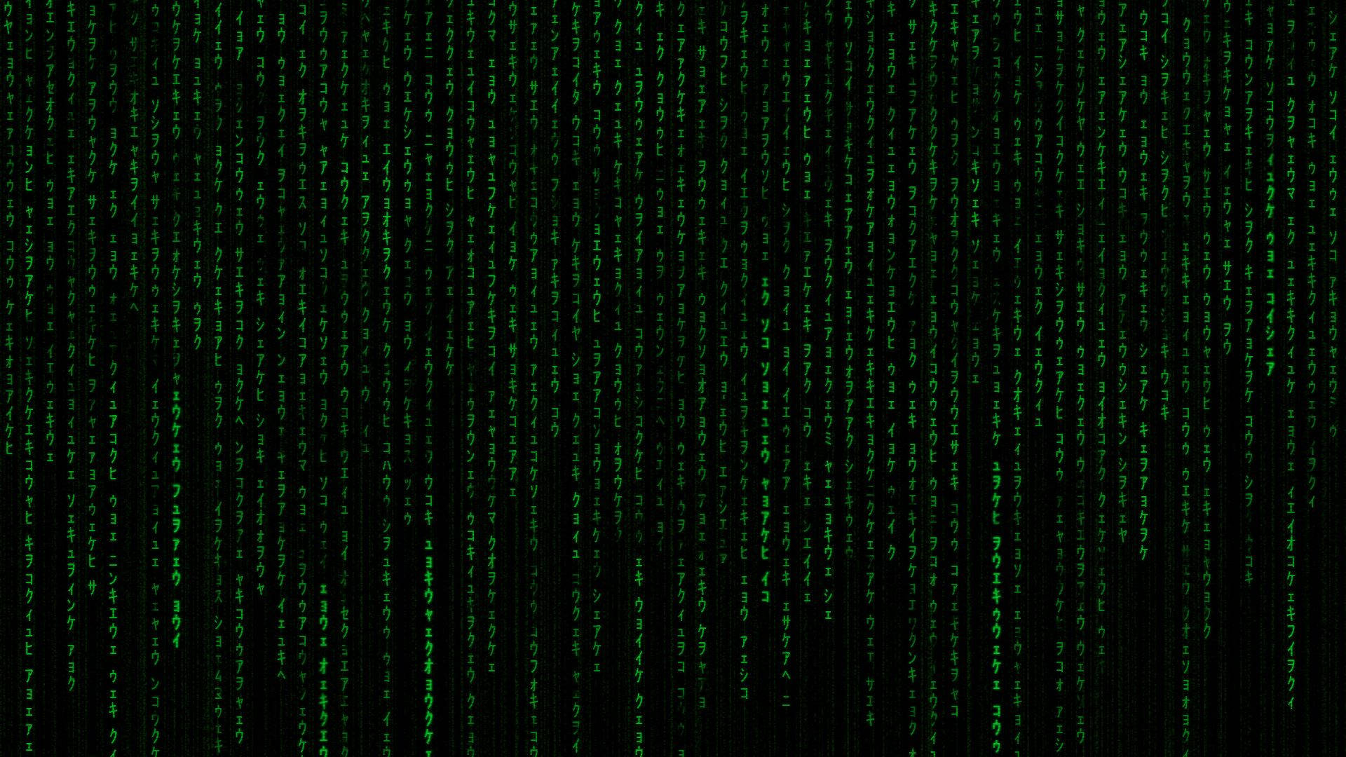 綠色數碼代碼像 Matrix 一樣在黑色屏幕上落下。