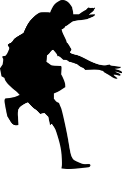 黑暗中的舞蹈剪影 壁紙