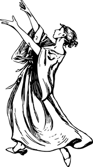 黑暗中舞蹈剪影 壁紙