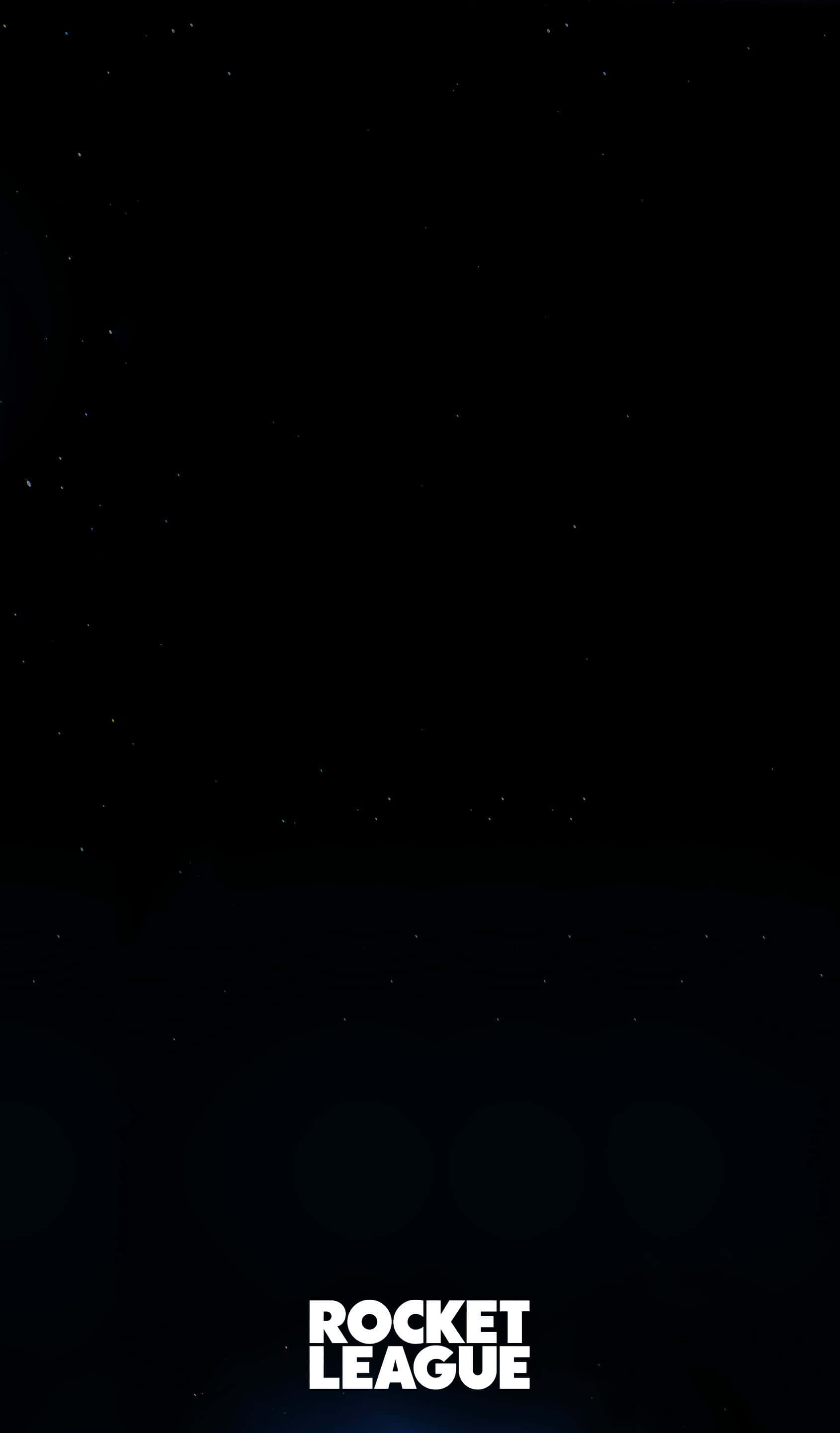 火箭聯盟 桌布 壁紙 — 黑暗星空中有微弱發光的球體，底部有白色Rocket League標誌。