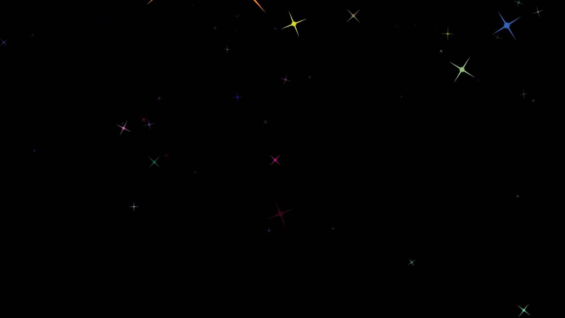 shining 桌布 壁紙 — 黑暗的宇宙空間，點綴著色彩繽紛的星星，在黑色虛空中閃爍。