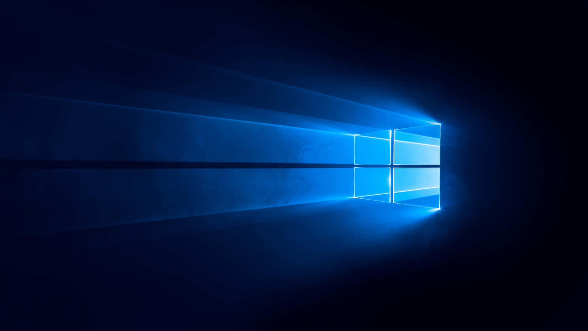 黑暗背景中的 Windows 10 標誌