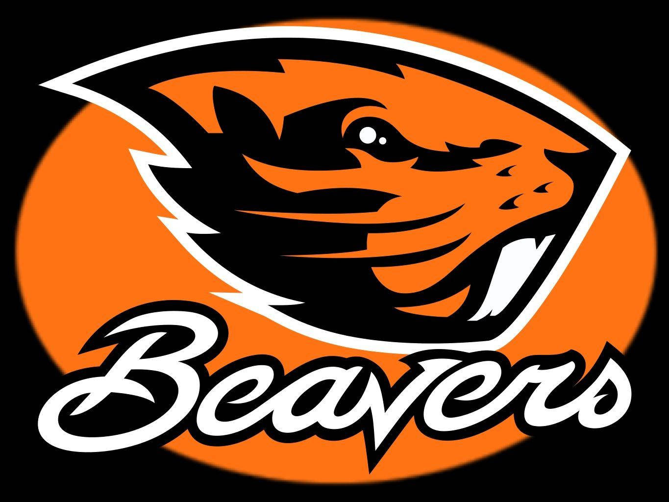 橙色和黑色海狸吉祥物標誌，附有「Beavers」文字。