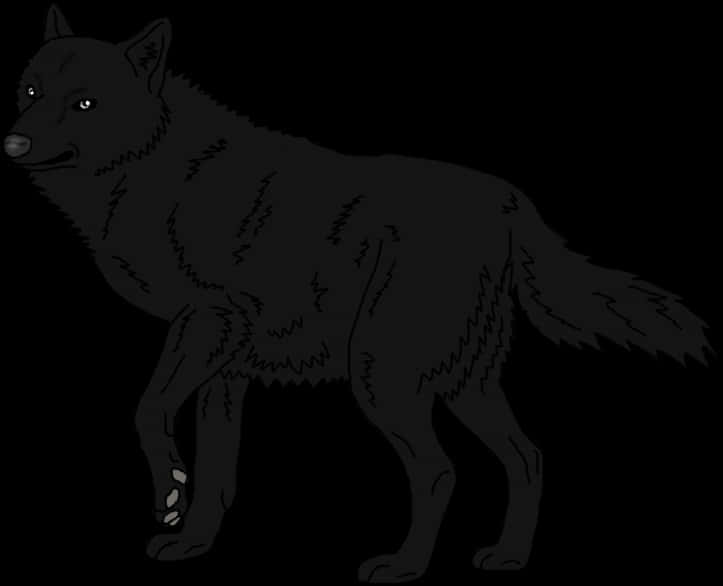 黑狼插畫 壁紙