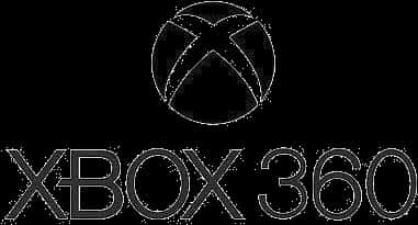 黑白Xbox 360標誌 壁紙 — Xbox 360 標誌以發光的白色線條呈現在純黑色背景上。