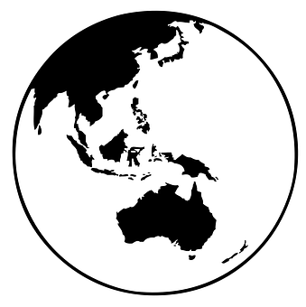 黑白地球地圖