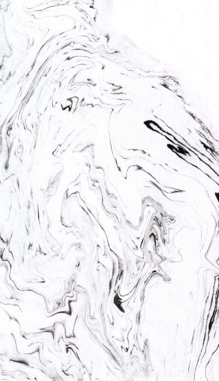 帶有流暢有機線條的抽象黑白大理石漩渦圖案。