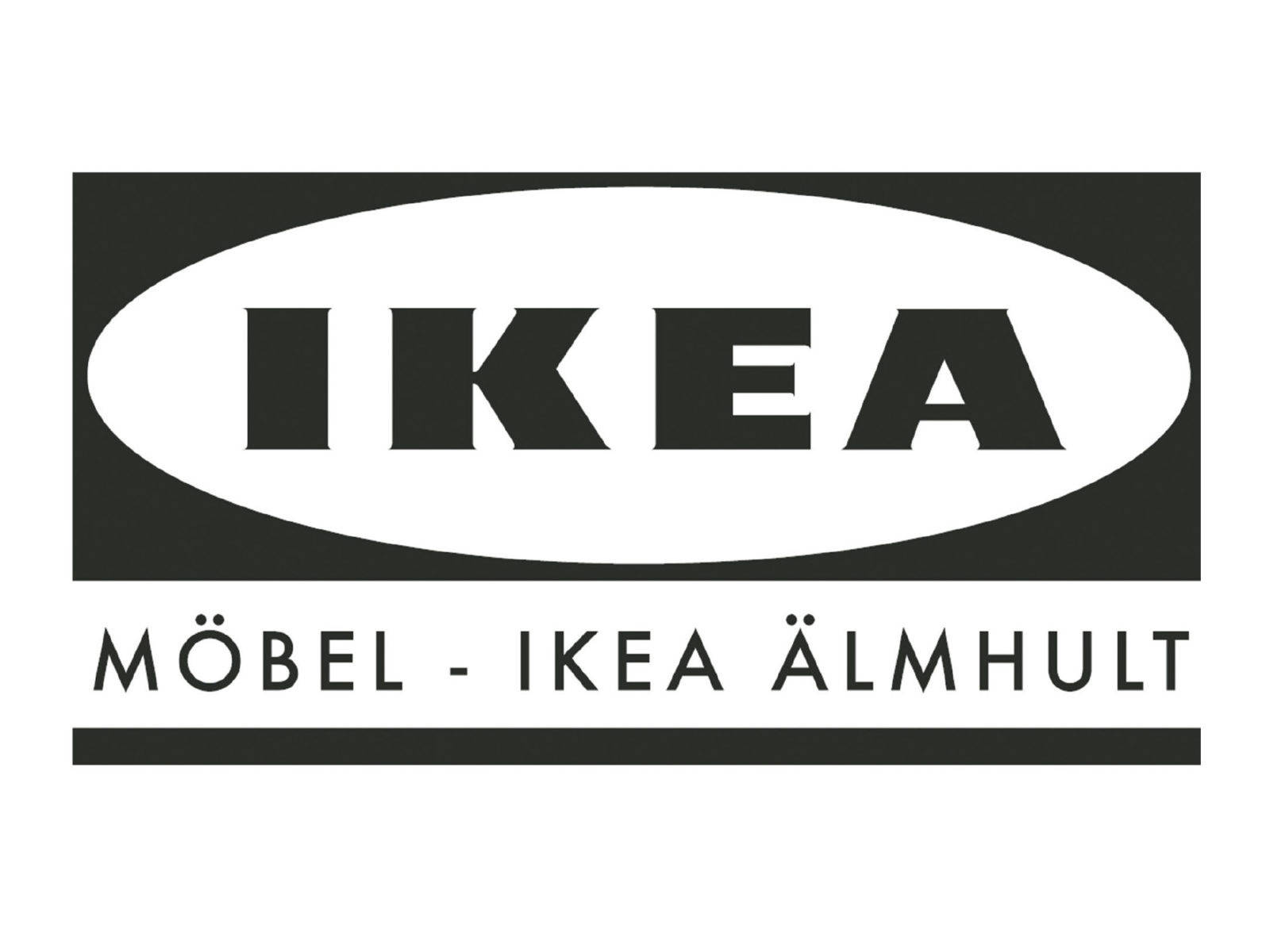 IKEA標誌，下方有Möbel和Almhult文字