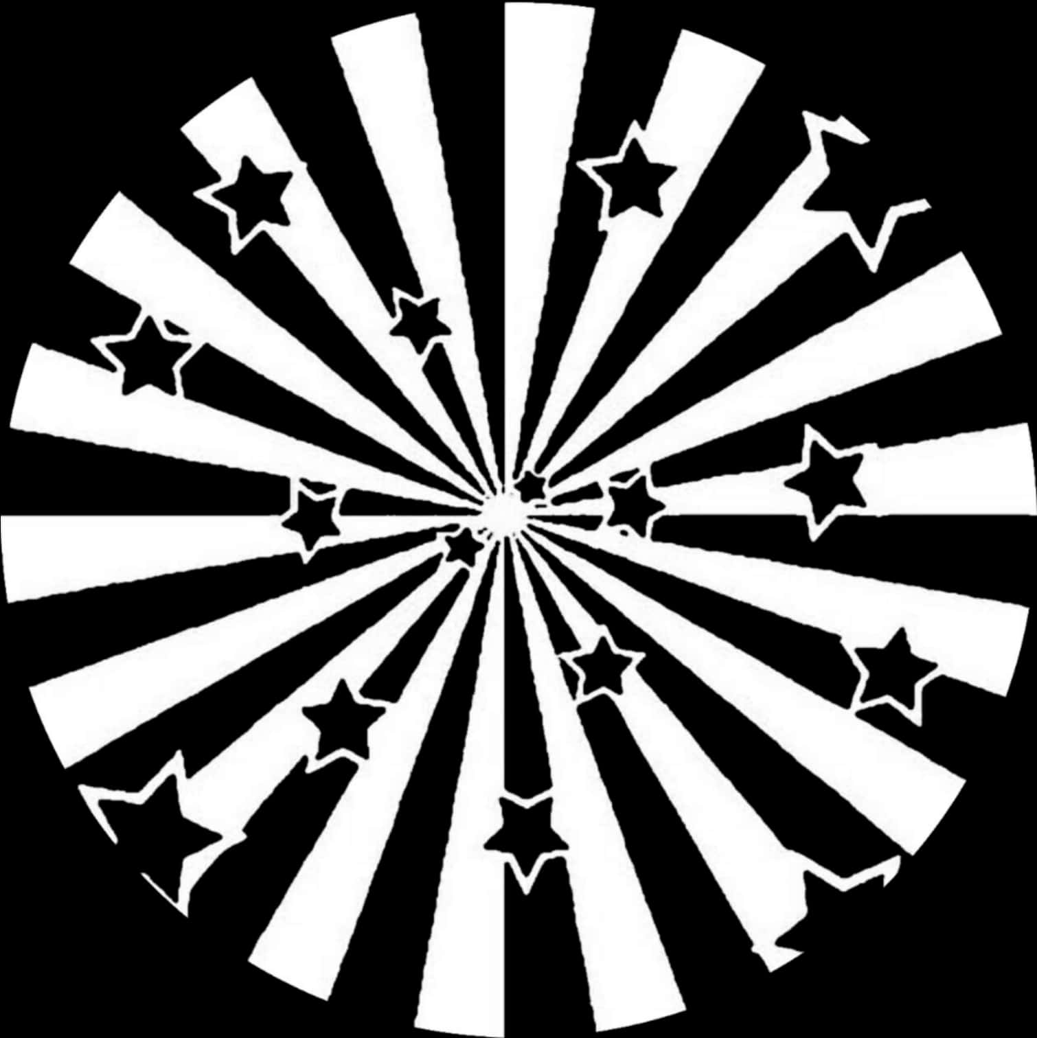 黑白星爆圖案 壁紙