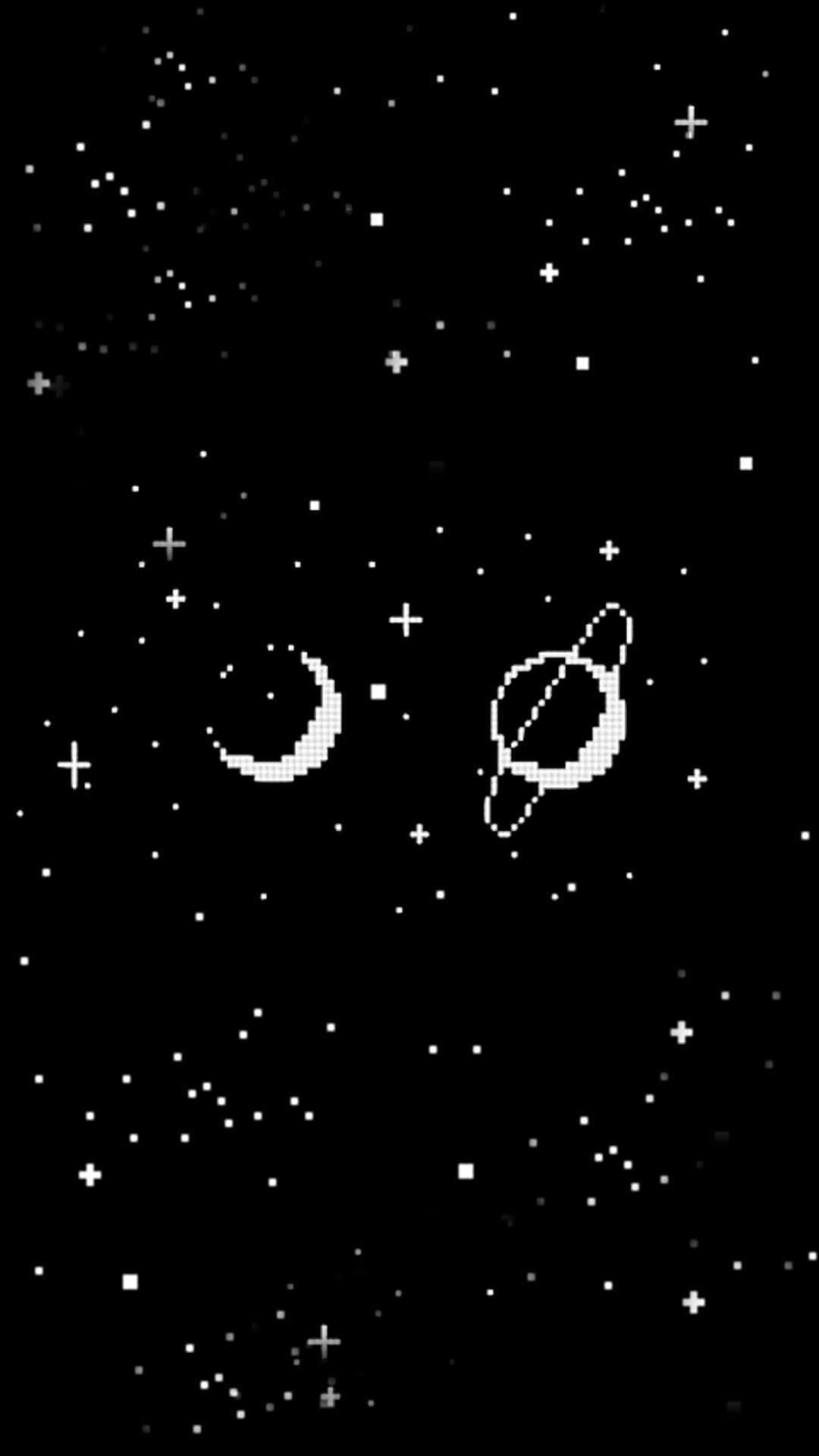 黑白星際空間影像，佈滿星星與行星 壁紙