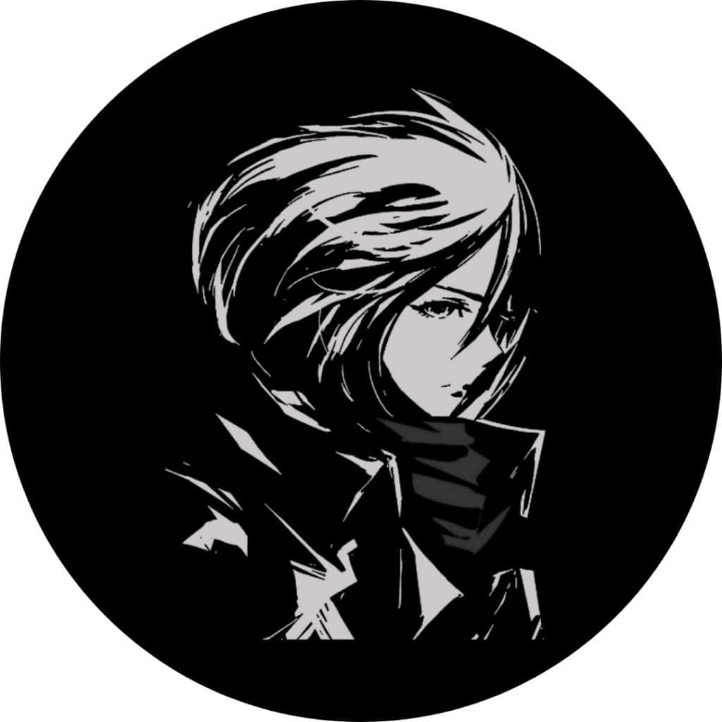 黑白短髮少女圖像 壁紙