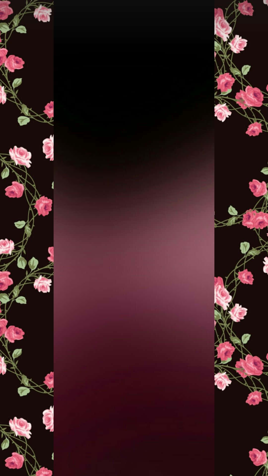 黑與粉紅花朵
