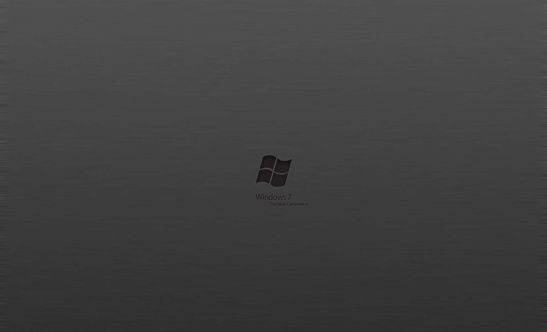 Windows 7 標誌和文字在深灰色有紋理的背景上