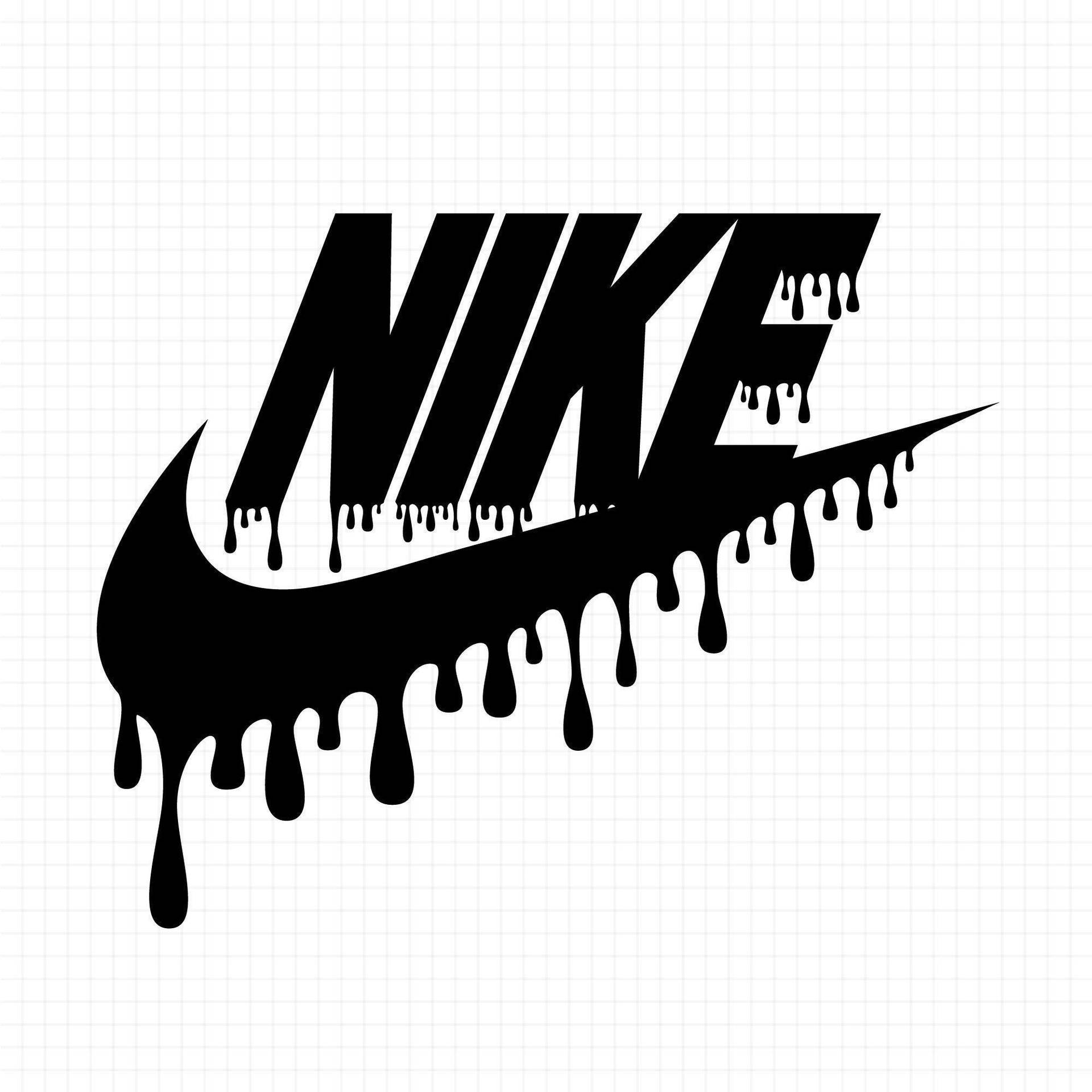 白色背景上帶有滴漆效果的黑色Nike標誌。