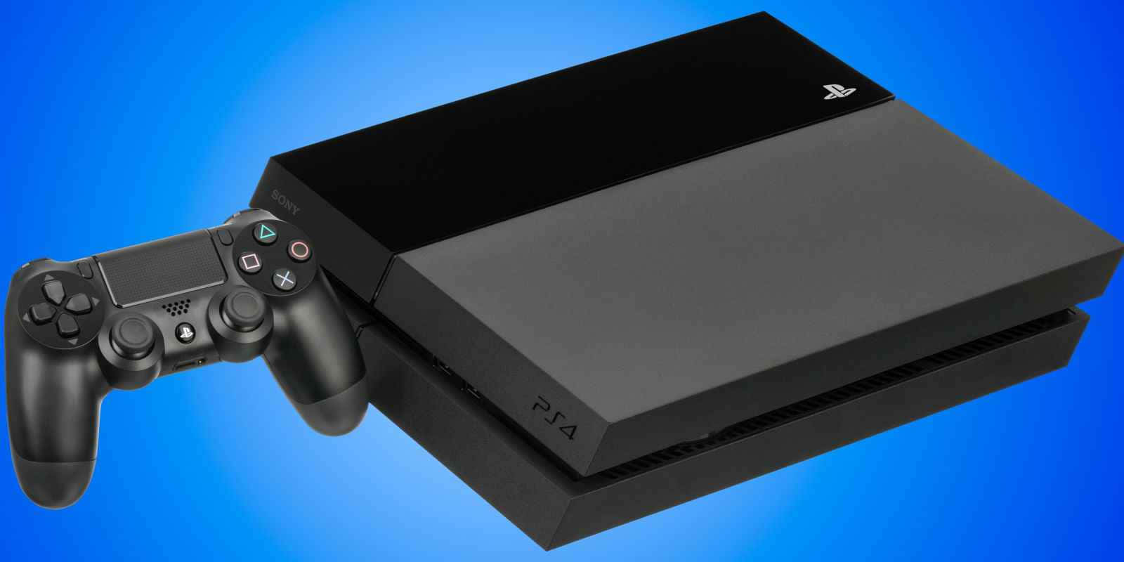 黑色PlayStation主機連同兩個手掣 壁紙