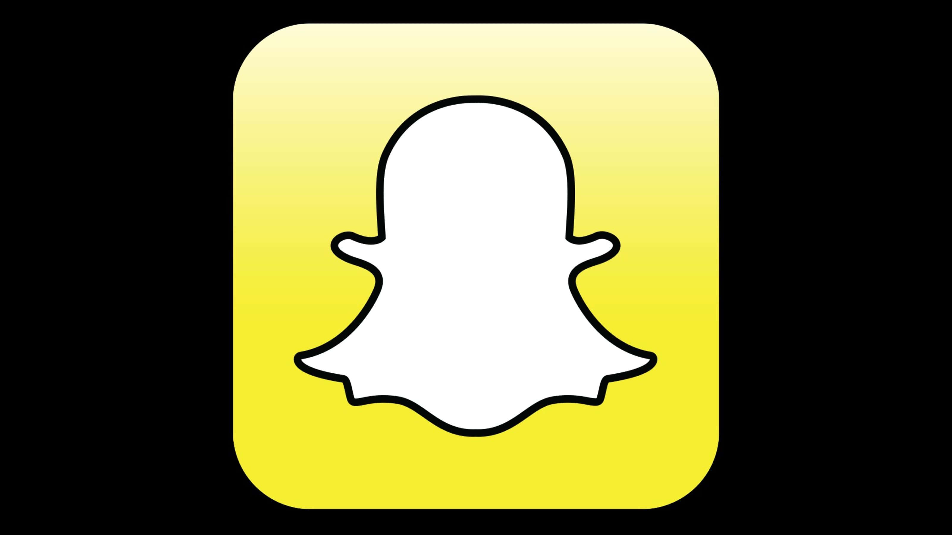 Snapchat 應用程式標誌，黃色背景上有鬼魂圖標