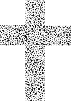黑色剪影十字架 壁紙