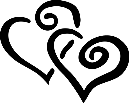黑色心形抽象 壁紙