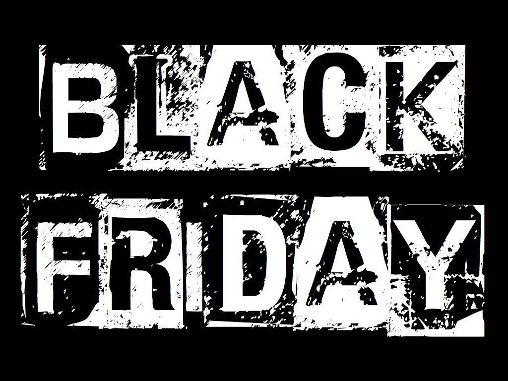 黑白垃圾風格文字顯示 Black Friday