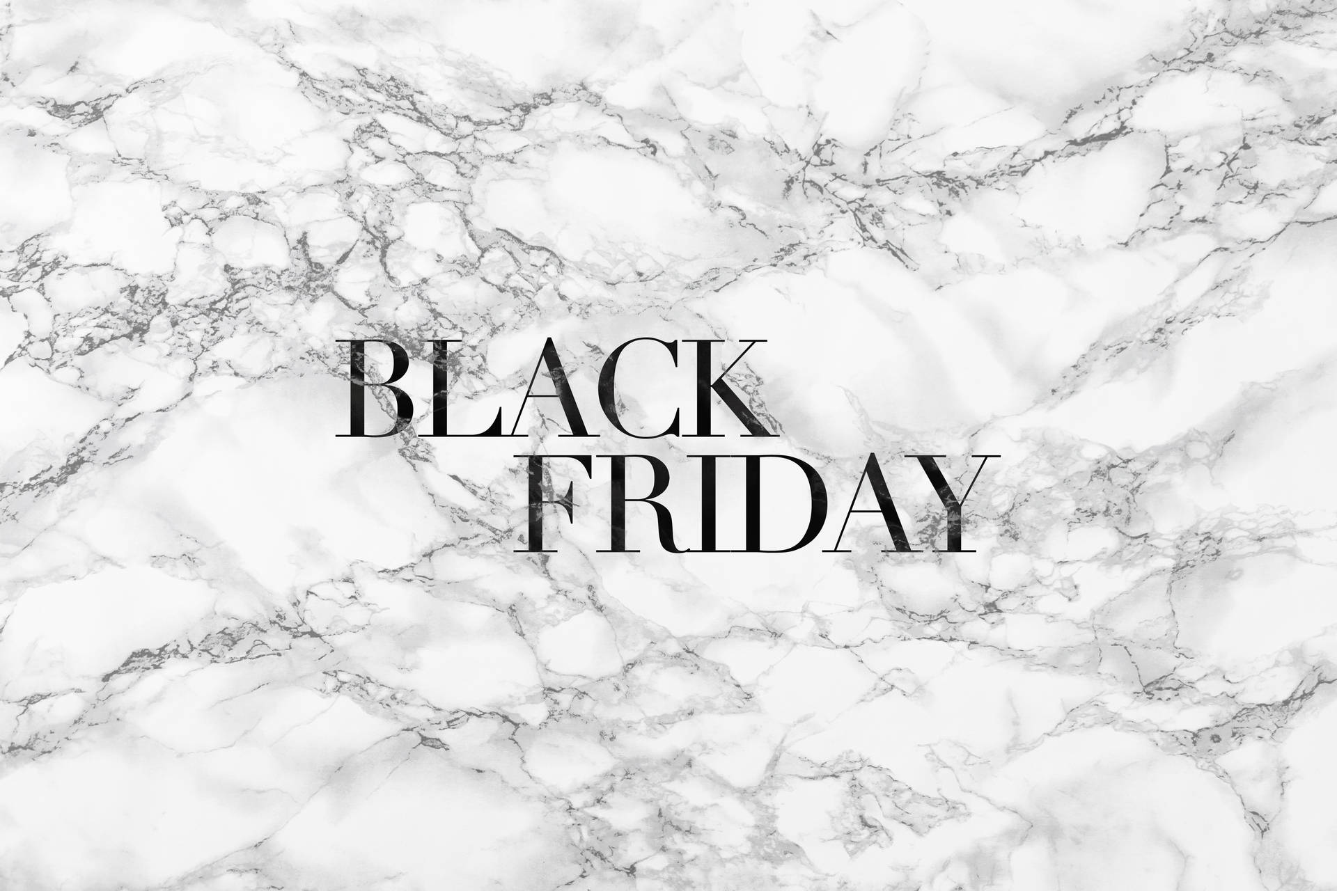 白色大理石背景上的Black Friday文字