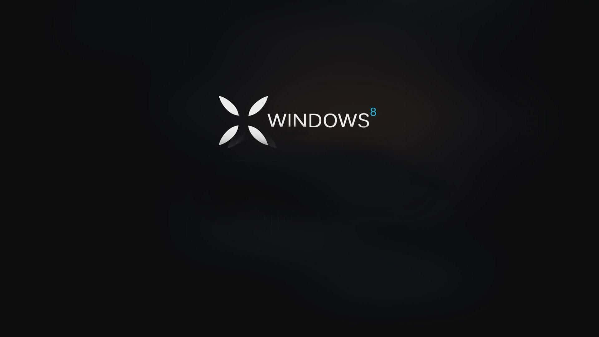 深色背景中發光的Windows 8標誌