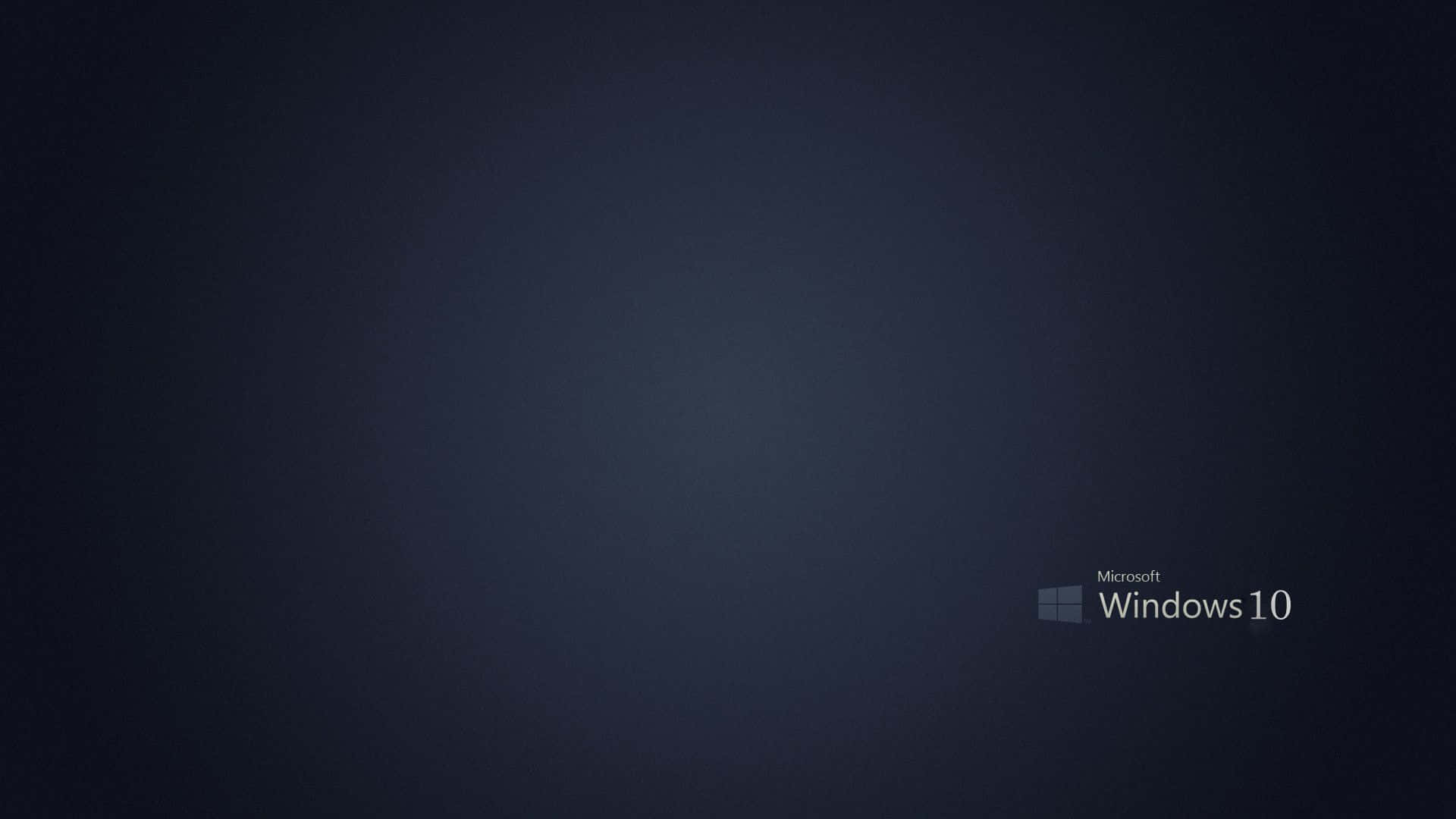 Microsoft Windows 10標誌在深藍色漸變背景上。