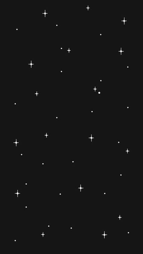 黑色背景上散落著白色星星形狀。