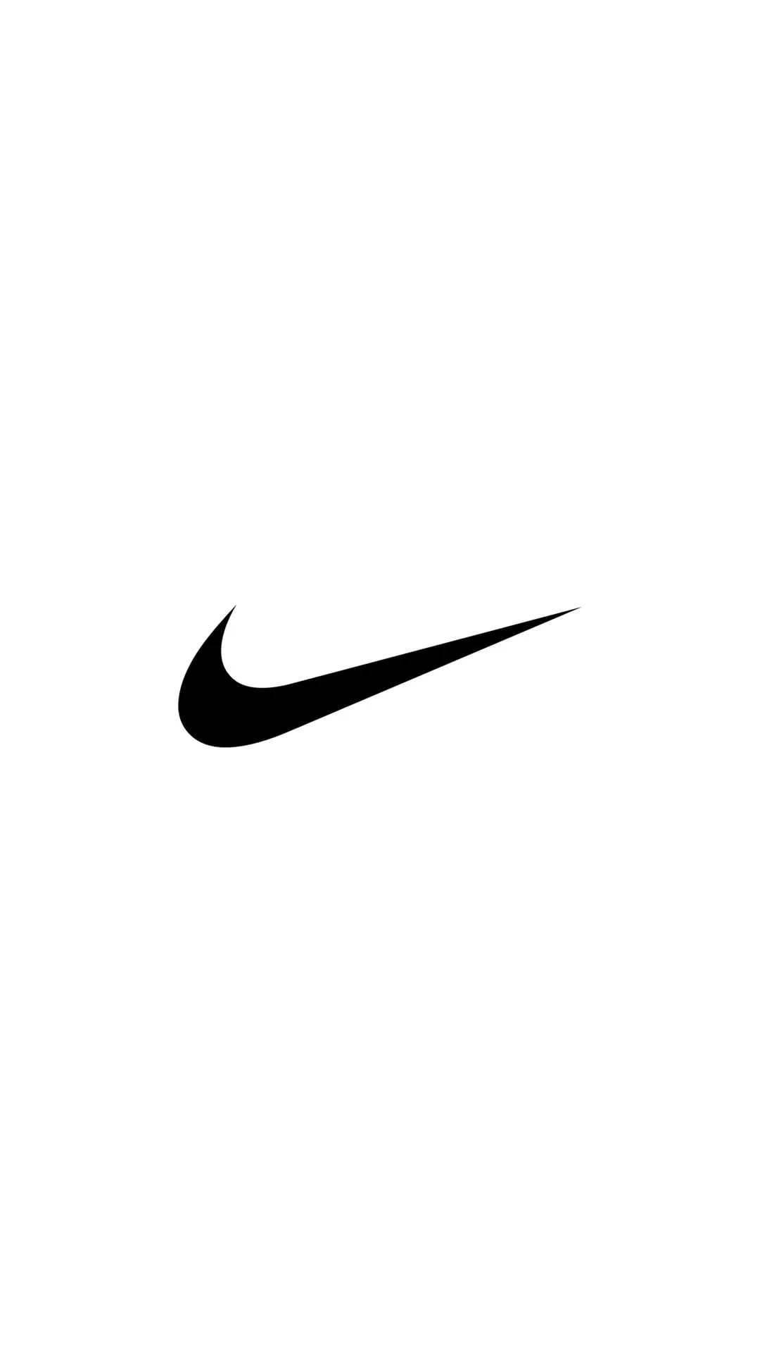 白色背景上的黑色Nike Swoosh標誌
