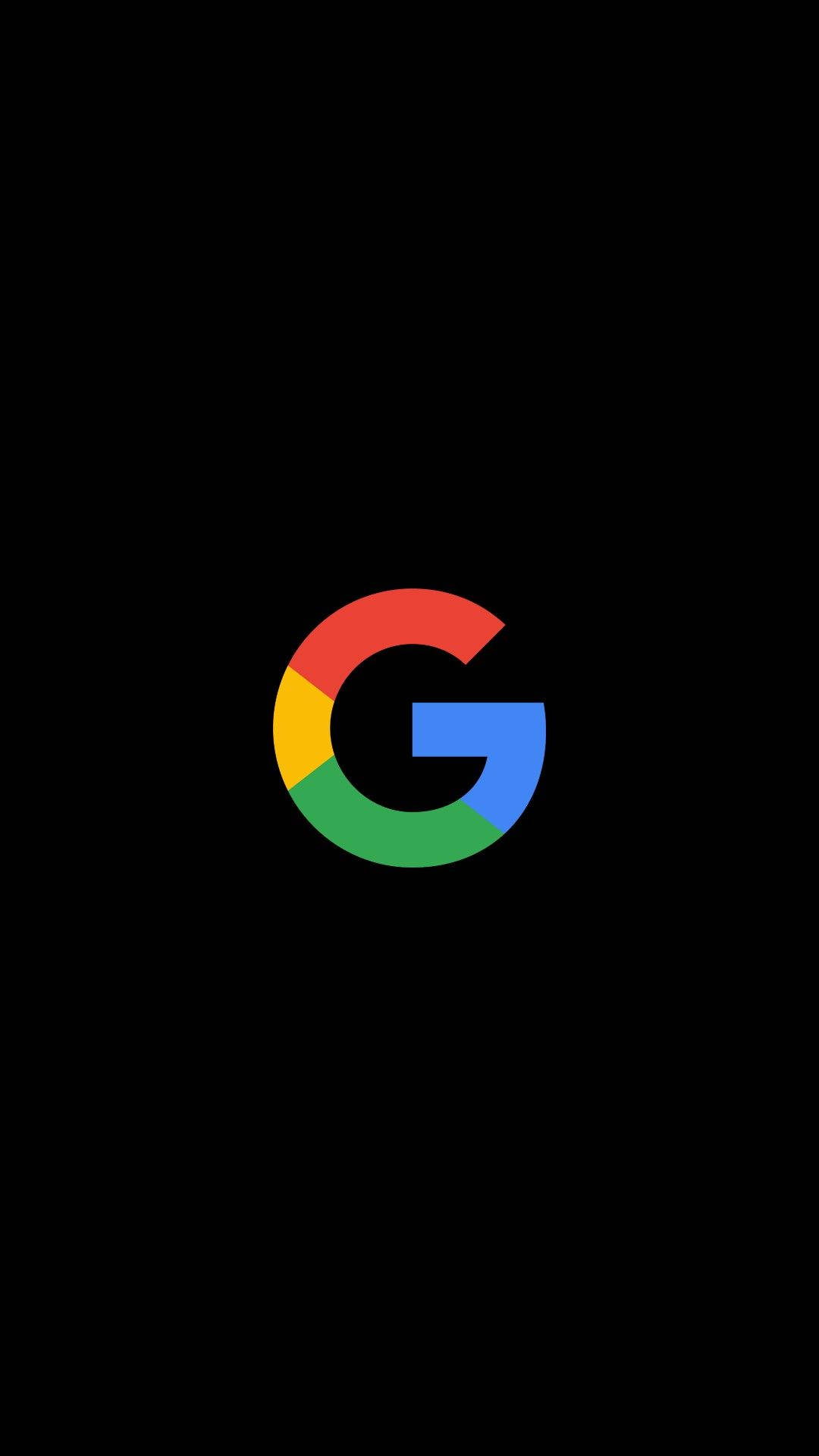 Google標誌帶有紅色、黃色、綠色和藍色部分在黑色背景上