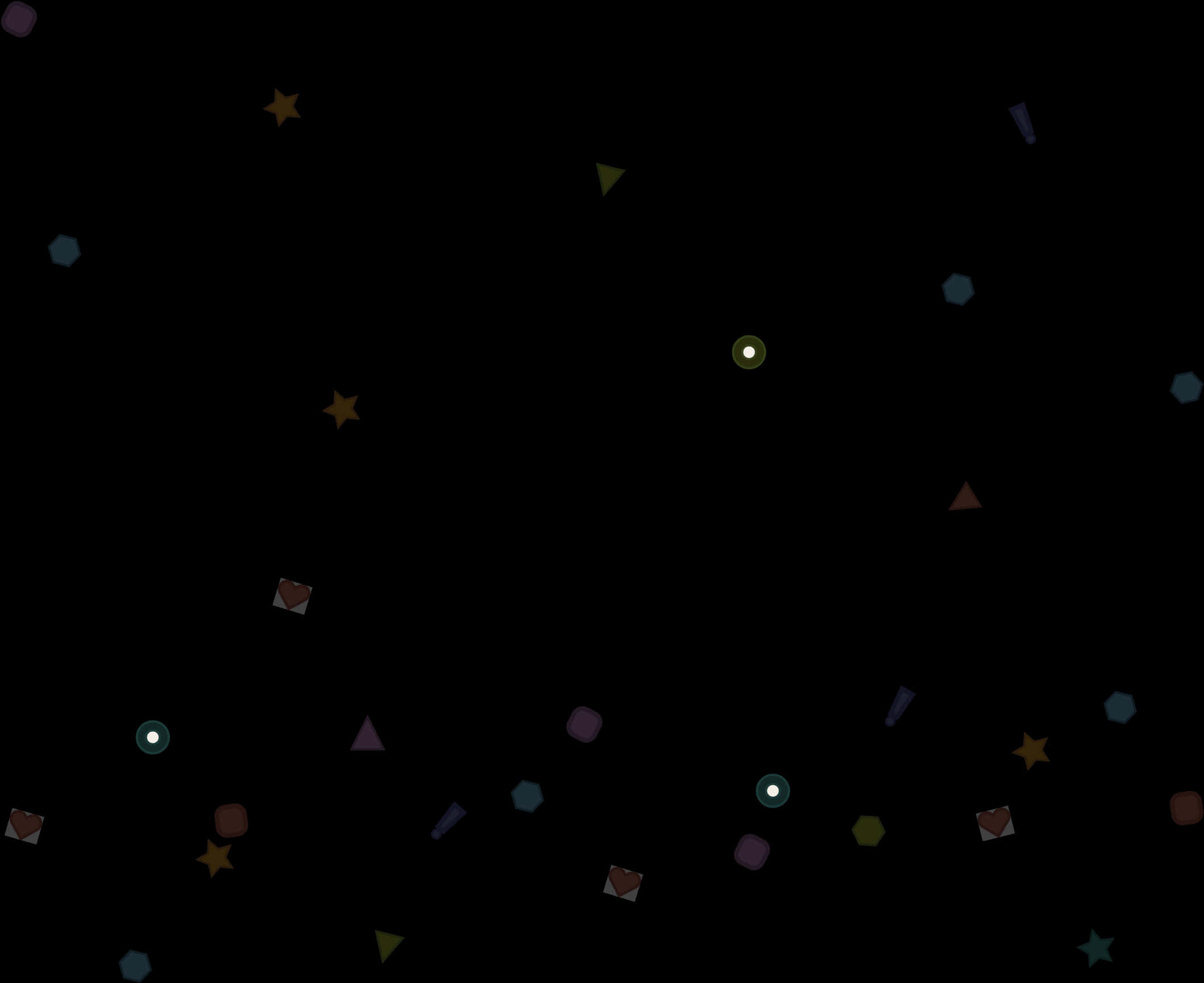 黑色背景星空彩紙屑 壁紙