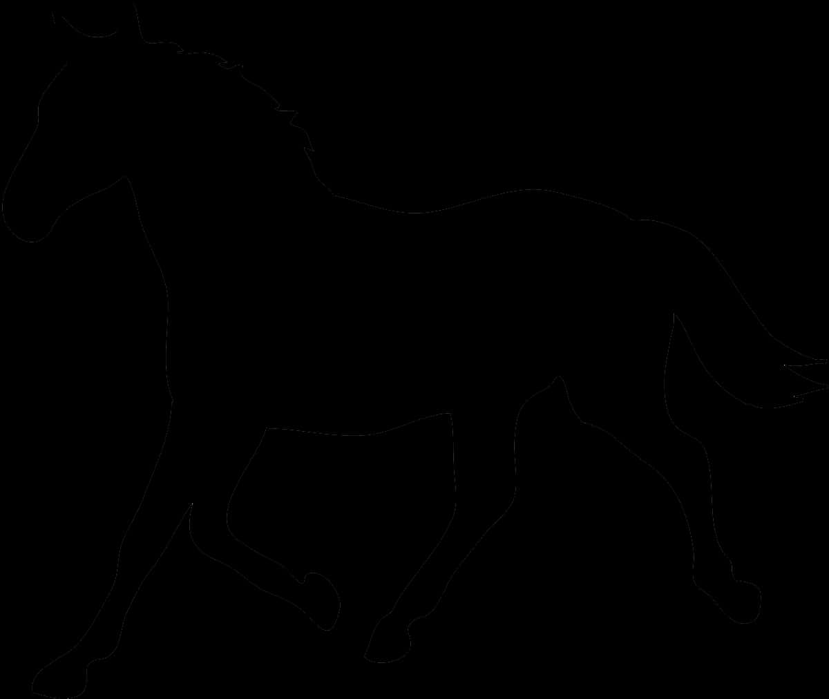 黑色背景馬剪影 壁紙 — 在純黑色背景上以白色勾勒出奔騰馬匹的極簡黑色剪影。